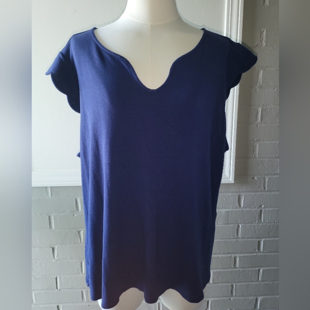 41 Hawthorn Deep Blue Blouse